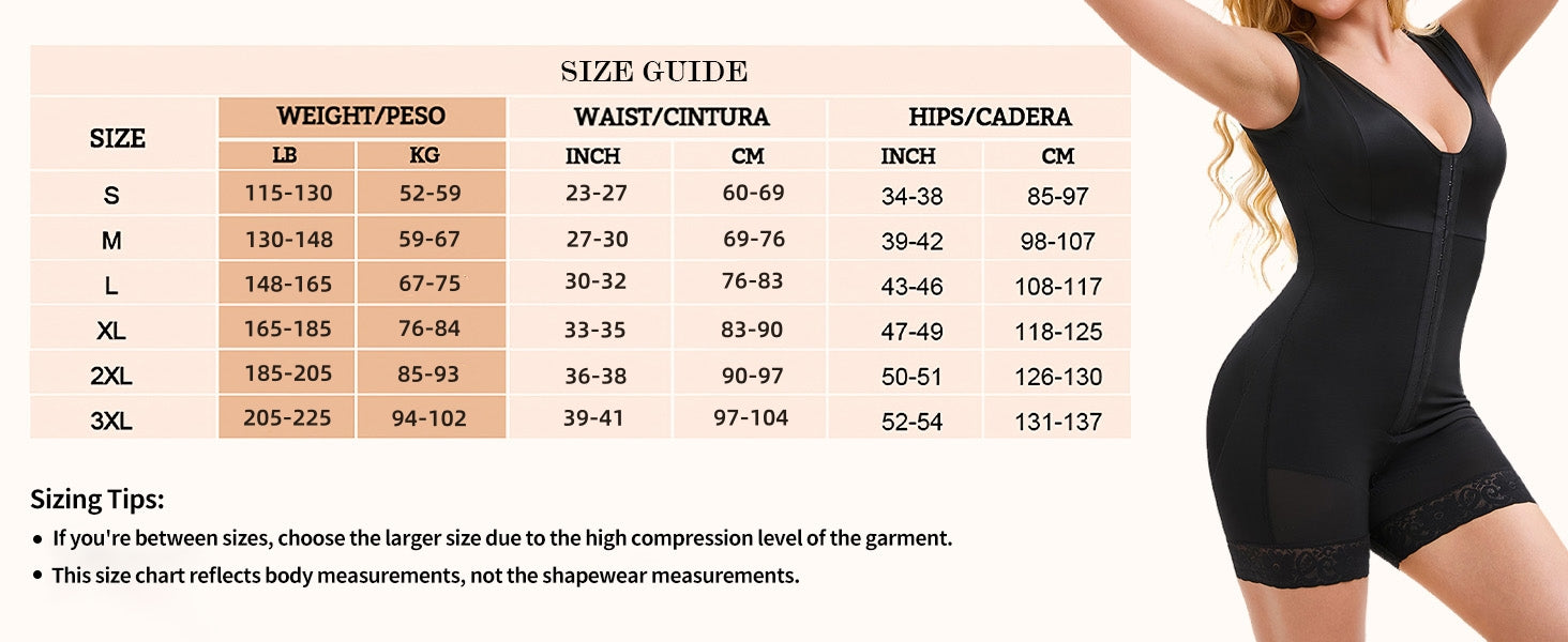 Colombiana Shapewear For Women Tummy Control Post Surgery Full Body Shaper Butt Lifter With Zipper Crotch
